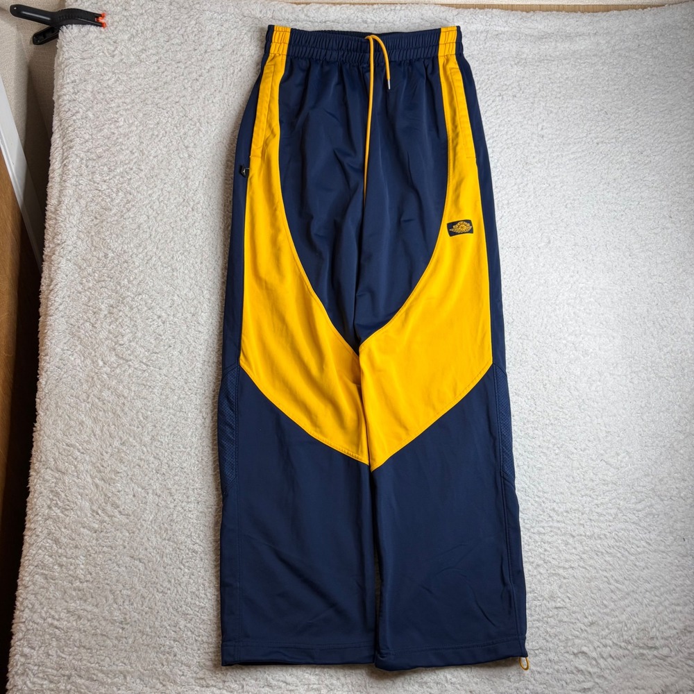 Jordan Brand Navy Yellow Color Block Track Pants Mens Medium Y2K loose fit baggy
